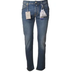 Jacob Coh\u00ebn Jacob Cohën - 5 Pocket Jeans Straight Leg - Light Blue Denim - Trousers - Made in Italy - Luxury Exclusive Collection - Avvenice^ Trousers