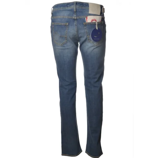 Jacob Coh\u00ebn Jacob Cohën - 5 Pocket Jeans Straight Leg - Light Blue Denim - Trousers - Made in Italy - Luxury Exclusive Collection - Avvenice^ Trousers