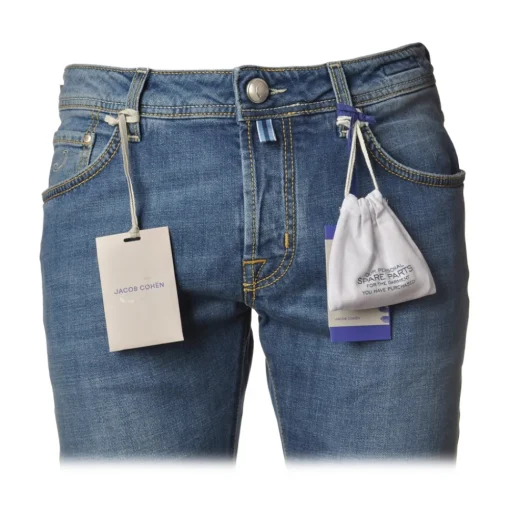 Jacob Coh\u00ebn Jacob Cohën - 5 Pocket Jeans Straight Leg - Light Blue Denim - Trousers - Made in Italy - Luxury Exclusive Collection - Avvenice^ Trousers