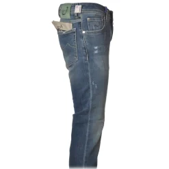 Jacob Coh\u00ebn Jacob Cohën - 5 Pockets Jeans Slim Fit with Rips - Light Denim - Trousers - Made in Italy - Luxury Exclusive Collection - Avvenice