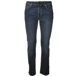 Jacob Coh\u00ebn Jacob Cohën - 5 Pockets Jeans Straight Leg - Medium-Light Denim - Trousers - Made in Italy - Luxury Exclusive Collection - Avvenice