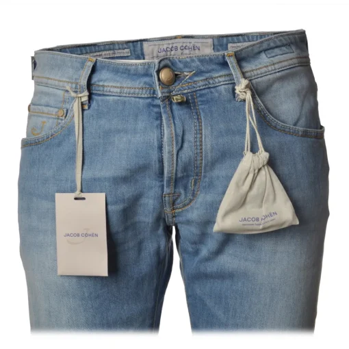 Jacob Coh\u00ebn Jacob Cohën - 5 Pockets Jeans Straight Leg - Light Denim - Trousers - Made in Italy - Luxury Exclusive Collection - Avvenice^ Trousers