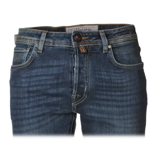 Jacob Coh\u00ebn Jacob Cohën - 5 Pockets Jeans Straight Leg - Medium-Light Denim - Trousers - Made in Italy - Luxury Exclusive Collection - Avvenice