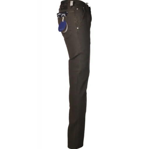 Jacob Coh\u00ebn Jacob Cohën - Chinos trousers Slim Fit - Dark Brown - Trousers - Made in Italy - Luxury Exclusive Collection - Avvenice