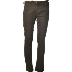 Jacob Coh\u00ebn Jacob Cohën - Chinos trousers Slim Fit - Dark Brown - Trousers - Made in Italy - Luxury Exclusive Collection - Avvenice
