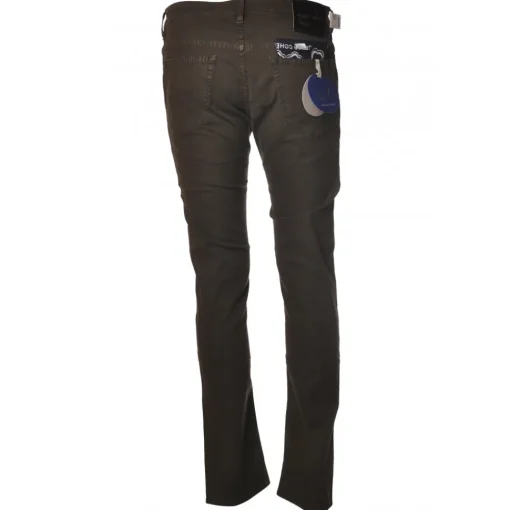 Jacob Coh\u00ebn Jacob Cohën - Chinos trousers Slim Fit - Dark Brown - Trousers - Made in Italy - Luxury Exclusive Collection - Avvenice