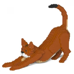 Jekca - Abyssinian Cat 04S - Lego - Sculpture - Construction - 4D - Brick Animals - Toys - Avvenice^ Games