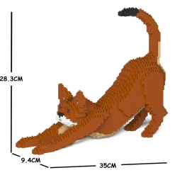 Jekca - Abyssinian Cat 04S - Lego - Sculpture - Construction - 4D - Brick Animals - Toys - Avvenice^ Games