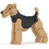 Jekca - Airedale Terrier 01 - Lego - Sculpture - Construction - 4D - Brick Animals - Toys - Avvenice^ Games