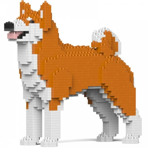 Jekca - Akita Inu 01-M01 - Big - Lego - Sculpture - Construction - 4D - Brick Animals - Toys - Avvenice^ Games