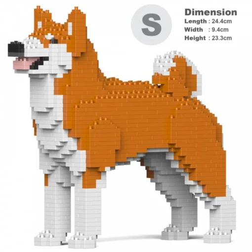 Jekca - Akita Inu 01S-M01 - Lego - Sculpture - Construction - 4D - Brick Animals - Toys - Avvenice^ Games