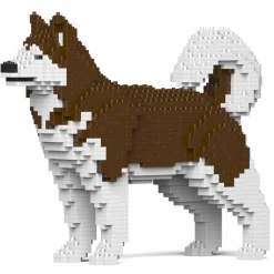 Jekca - Alaskan Malamute 01S-M02 - Lego - Sculpture - Construction - 4D - Brick Animals - Toys - Avvenice^ Games