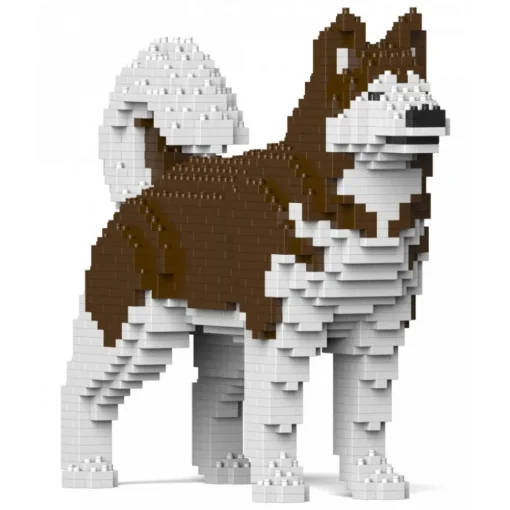 Jekca - Alaskan Malamute 01S-M02 - Lego - Sculpture - Construction - 4D - Brick Animals - Toys - Avvenice^ Games
