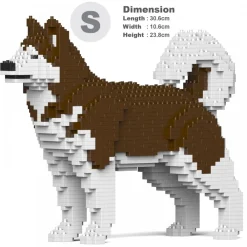Jekca - Alaskan Malamute 01S-M02 - Lego - Sculpture - Construction - 4D - Brick Animals - Toys - Avvenice^ Games