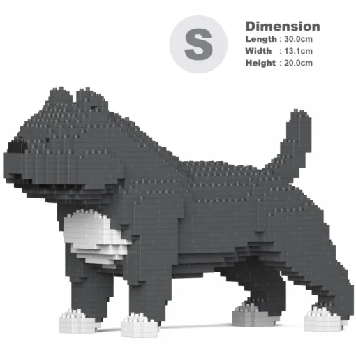 Jekca - American Bully 01S-M03 - Lego - Sculpture - Construction - 4D - Brick Animals - Toys - Avvenice^ Games
