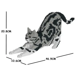 Jekca - American Shorthair Cat 04S-M01 - Lego - Sculpture - Construction - 4D - Brick Animals - Toys - Avvenice^ Games