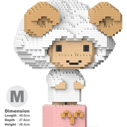 Jekca - Aries 01 - Big - Lego - Sculpture - Construction - 4D - Brick Animals - Toys - Avvenice^ Games