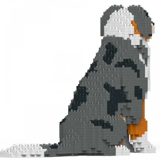 Jekca - Australian Shepherd 01S - Lego - Sculpture - Construction - 4D - Brick Animals - Toys - Avvenice^ Games