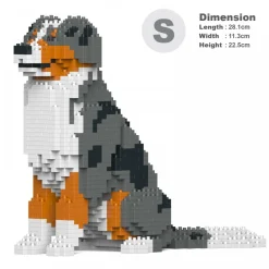 Jekca - Australian Shepherd 01S - Lego - Sculpture - Construction - 4D - Brick Animals - Toys - Avvenice^ Games