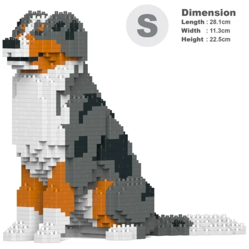 Jekca - Australian Shepherd 01-M01B - Lego - Sculpture - Construction - 4D - Brick Animals - Toys - Avvenice