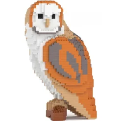 Jekca - Barn Owl 01 - Big - Lego - Sculpture - Construction - 4D - Brick Animals - Toys - Avvenice