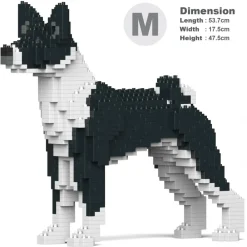 Jekca - Basenji 01-M02 - Big - Lego - Sculpture - Construction - 4D - Brick Animals - Toys - Avvenice^ Games