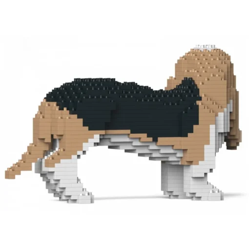 Jekca - Basset Hound 01-M02 - Big - Lego - Sculpture - Construction - 4D - Brick Animals - Toys - Avvenice