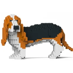 Jekca - Basset Hound 01S-M01 - Lego - Sculpture - Construction - 4D - Brick Animals - Toys - Avvenice^ Games