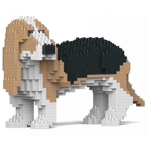 Jekca - Basset Hound 01S-M02 - Lego - Sculpture - Construction - 4D - Brick Animals - Toys - Avvenice