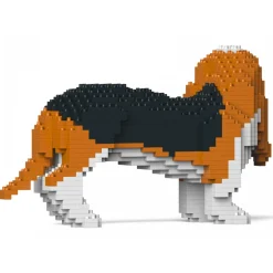Jekca - Basset Hound 01S-M01 - Lego - Sculpture - Construction - 4D - Brick Animals - Toys - Avvenice^ Games