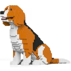 Jekca - Beagle 02 - Big - Lego - Sculpture - Construction - 4D - Brick Animals - Toys - Avvenice^ Games