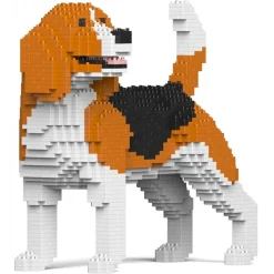 Jekca - Beagle 04 - Big - Lego - Sculpture - Construction - 4D - Brick Animals - Toys - Avvenice^ Games