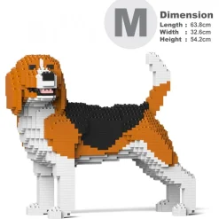Jekca - Beagle 04 - Big - Lego - Sculpture - Construction - 4D - Brick Animals - Toys - Avvenice^ Games