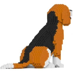 Jekca - Beagle 02 - Lego - Sculpture - Construction - 4D - Brick Animals - Toys - Avvenice^ Games