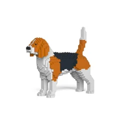Jekca - Beagle - Dog - 01S - Lego - Sculpture - Construction - 4D - Brick Animals - Toys - Avvenice^ Games