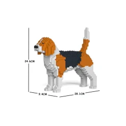 Jekca - Beagle - Dog - 01S - Lego - Sculpture - Construction - 4D - Brick Animals - Toys - Avvenice^ Games
