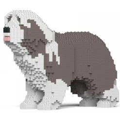 Jekca - Bearded Collie 01-M02 - Big - Lego - Sculpture - Construction - 4D - Brick Animals - Toys - Avvenice^ Games