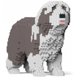 Jekca - Bearded Collie 01-M02 - Big - Lego - Sculpture - Construction - 4D - Brick Animals - Toys - Avvenice^ Games