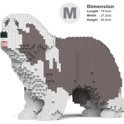 Jekca - Bearded Collie 01-M02 - Big - Lego - Sculpture - Construction - 4D - Brick Animals - Toys - Avvenice^ Games