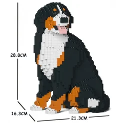Jekca - Bernese Mountain Dog 05S - Lego - Sculpture - Construction - 4D - Brick Animals - Toys - Avvenice^ Games