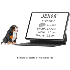 Jekca - Bernese Mountain Dog Mini 01 - Lego - Sculpture - Construction - 4D - Brick Animals - Toys - Avvenice^ Games