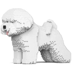 Jekca - Bichon Frise 02 - Big - Lego - Sculpture - Construction - 4D - Brick Animals - Toys - Avvenice^ Games