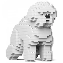 Jekca - Bichon Frise 01 - Big - Lego - Sculpture - Construction - 4D - Brick Animals - Toys - Avvenice^ Games