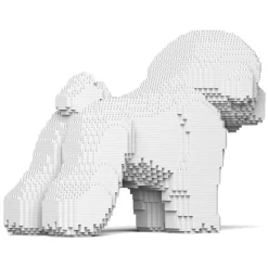 Jekca - Bichon Frise 02 - Big - Lego - Sculpture - Construction - 4D - Brick Animals - Toys - Avvenice^ Games