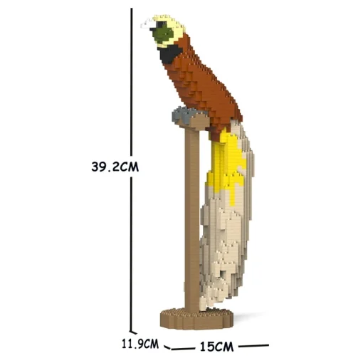 Jekca - Bird-of-Paradise 01S - Lego - Sculpture - Construction - 4D - Brick Animals - Toys - Avvenice