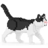Jekca - Black and White Cat Mini 01 - Big - Lego - Sculpture - Construction - 4D - Brick Animals - Toys - Avvenice^ Games