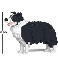 Jekca - Border Collie - Dog - 01S-M01 - Lego - Sculpture - Construction - 4D - Brick Animals - Toys - Avvenice^ Games