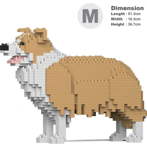 Jekca - Border Collie 01-M03 - Big - Lego - Sculpture - Construction - 4D - Brick Animals - Toys - Avvenice^ Games