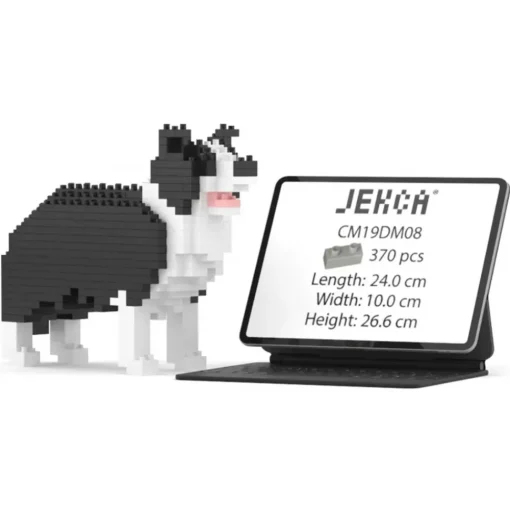 Jekca - Border Collie Mini 01 - Big - Lego - Sculpture - Construction - 4D - Brick Animals - Toys - Avvenice^ Games