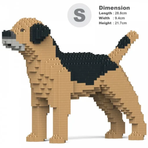 Jekca - Border Terrier 01S-M01 - Lego - Sculpture - Construction - 4D - Brick Animals - Toys - Avvenice^ Games
